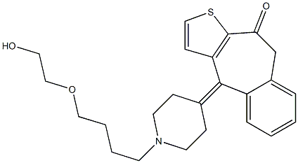 4,9-Dihydro-4-[1-[2-[2-(2-hydroxyethoxy)ethyl]ethyl]piperidin-4-ylidene]-10H-benzo[4,5]cyclohepta[1,2-b]thiophen-10-one Structure