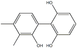 3',4'-Dimethyl-1,1'-biphenyl-2,2',6-triol Structure
