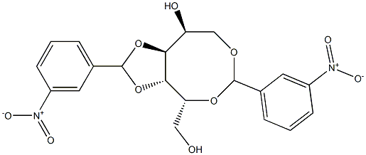 2-O,6-O:3-O,4-O-Bis(3-nitrobenzylidene)-L-glucitol 구조식 이미지