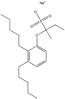 2-(2,3-Dipentylphenoxy)butane-2-sulfonic acid sodium salt Structure