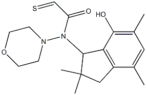 2,3-Dihydro-3-[thiomorpholinoacetylamino]-2,2,5,7-tetramethyl-1H-inden-4-ol Structure