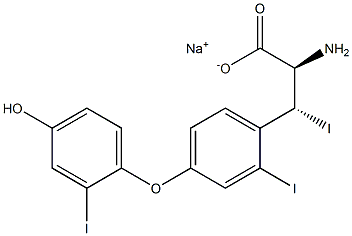 (2R,3R)-2-Amino-3-[4-(4-hydroxy-2-iodophenoxy)-2-iodophenyl]-3-iodopropanoic acid sodium salt Structure