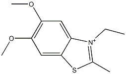 3-Ethyl-5,6-dimethoxy-2-methylbenzothiazol-3-ium 구조식 이미지