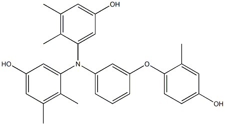 N,N-Bis(5-hydroxy-2,3-dimethylphenyl)-3-(4-hydroxy-2-methylphenoxy)benzenamine Structure