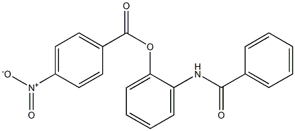 4-Nitrobenzoic acid 2-benzoylaminophenyl ester 구조식 이미지