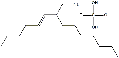 Sulfuric acid 2-(1-hexenyl)nonyl=sodium ester salt 구조식 이미지