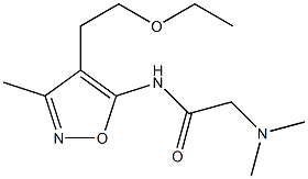 N-[4-(2-Ethoxyethyl)-3-methyl-5-isoxazolyl]-2-(dimethylamino)acetamide 구조식 이미지