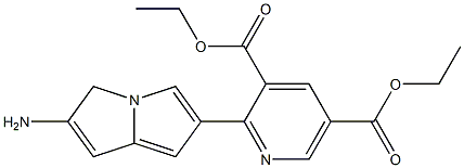 2-Amino-6-pyrrolizinopyridine-3,5-dicarboxylic acid diethyl ester Structure