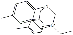 5,6,11,12-Tetrahydro-5-ethyl-2,8-dimethyl-5,11-methanodibenzo[b,f][1,5]diazocin-5-ium 구조식 이미지