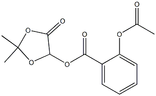 2-Acetoxybenzoic acid 2,2-dimethyl-4-oxo-1,3-dioxolan-5-yl ester 구조식 이미지