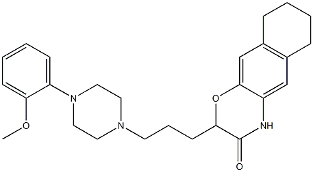 2-[3-[4-(2-Methoxyphenyl)piperazin-1-yl]propyl]-6,7,8,9-tetrahydro-2H-naphth[2,3-b][1,4]oxazin-3(4H)-one 구조식 이미지