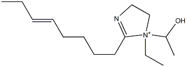 1-Ethyl-1-(1-hydroxyethyl)-2-(5-octenyl)-2-imidazoline-1-ium Structure