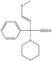 4-Methylthio-2-phenyl-2-(1-piperidinyl)-3-butenenitrile 구조식 이미지