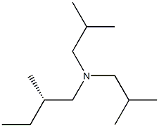 [S,(+)]-N,N-Diisobutyl-2-methyl-1-butanamine 구조식 이미지