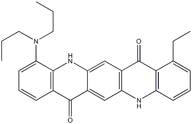 4-(Dipropylamino)-8-ethyl-5,12-dihydroquino[2,3-b]acridine-7,14-dione Structure