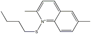 1-Butylthio-2,6-dimethylquinolinium Structure