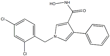 1-(2,4-Dichlorobenzyl)-3-hydroxyaminocarbonyl-4-phenyl-1H-pyrrole 구조식 이미지