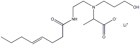 2-[N-(3-Hydroxypropyl)-N-[2-(4-octenoylamino)ethyl]amino]propionic acid lithium salt 구조식 이미지