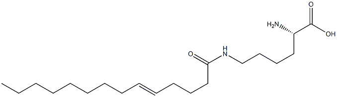 N6-(5-Tetradecenoyl)lysine Structure