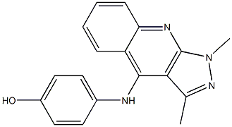4-(4-Hydroxyanilino)-1,3-dimethyl-1H-pyrazolo[3,4-b]quinoline Structure