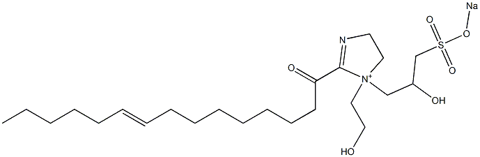 1-(2-Hydroxyethyl)-1-[2-hydroxy-3-(sodiooxysulfonyl)propyl]-2-(9-pentadecenoyl)-2-imidazoline-1-ium 구조식 이미지