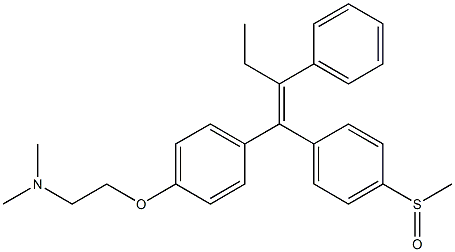 (Z)-1-[4-[2-(Dimethylamino)ethoxy]phenyl]-1-(4-(methylsulfinyl)phenyl)-2-phenyl-1-butene 구조식 이미지