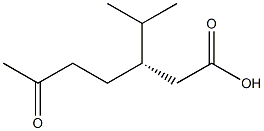 [S,(-)]-3-Isopropyl-6-oxoheptanoic acid 구조식 이미지