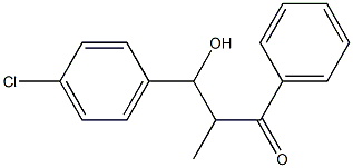 1-Phenyl-2-methyl-3-hydroxy-3-(4-chlorophenyl)-1-propanone Structure