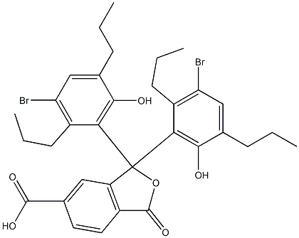1,1-Bis(3-bromo-6-hydroxy-2,5-dipropylphenyl)-1,3-dihydro-3-oxoisobenzofuran-6-carboxylic acid Structure