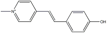 1-Methyl-4-[2-(4-hydroxyphenyl)ethenyl]pyridinium Structure