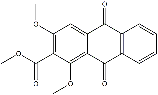 1-Methoxy-2-methoxycarbonyl-3-methoxy-9,10-anthraquinone Structure