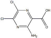 3-Amino-5,6-dichloropyrazine-2-carboxylic acid 구조식 이미지