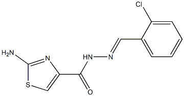 N'-(2-Chlorobenzylidene)2-aminothiazole-4-carbohydrazide 구조식 이미지