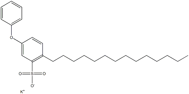 3-Phenoxy-6-tetradecylbenzenesulfonic acid potassium salt Structure