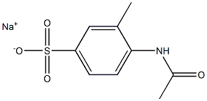 4-Acetylamino-3-methylbenzenesulfonic acid sodium salt Structure