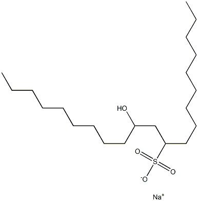 12-Hydroxyhenicosane-10-sulfonic acid sodium salt Structure