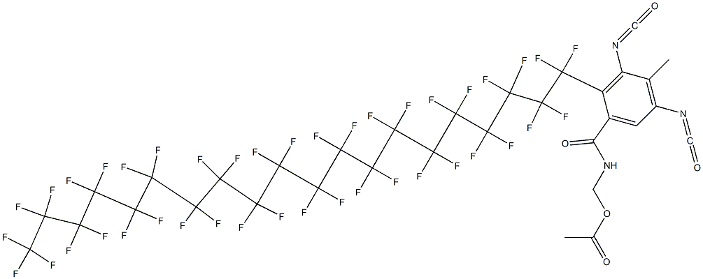 N-(Acetyloxymethyl)-2-(hentetracontafluoroicosyl)-3,5-diisocyanato-4-methylbenzamide Structure