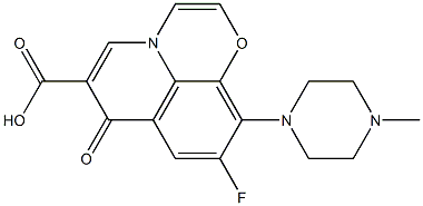 9-Fluoro-10-(4-methylpiperazino)-7-oxo-7H-pyrido[1,2,3-de]-1,4-benzoxazine-6-carboxylic acid Structure