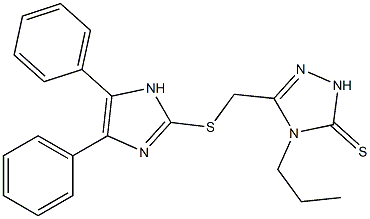 5-[[(4,5-Diphenyl-1H-imidazol-2-yl)thio]methyl]-4-propyl-4H-1,2,4-triazole-3(2H)-thione 구조식 이미지