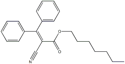 2-Cyano-3,3-diphenylpropenoic acid heptyl ester Structure