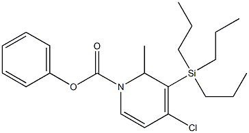 4-Chloro-1,2-dihydro-2-methyl-3-(tripropylsilyl)pyridine-1-carboxylic acid phenyl ester Structure