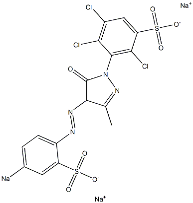 2,4,5-Trichloro-3-[5-oxo-4,5-dihydro-3-methyl-4-[(4-sodiosulfophenyl)azo]-1H-pyrazol-1-yl]benzenesulfonic acid sodium salt Structure