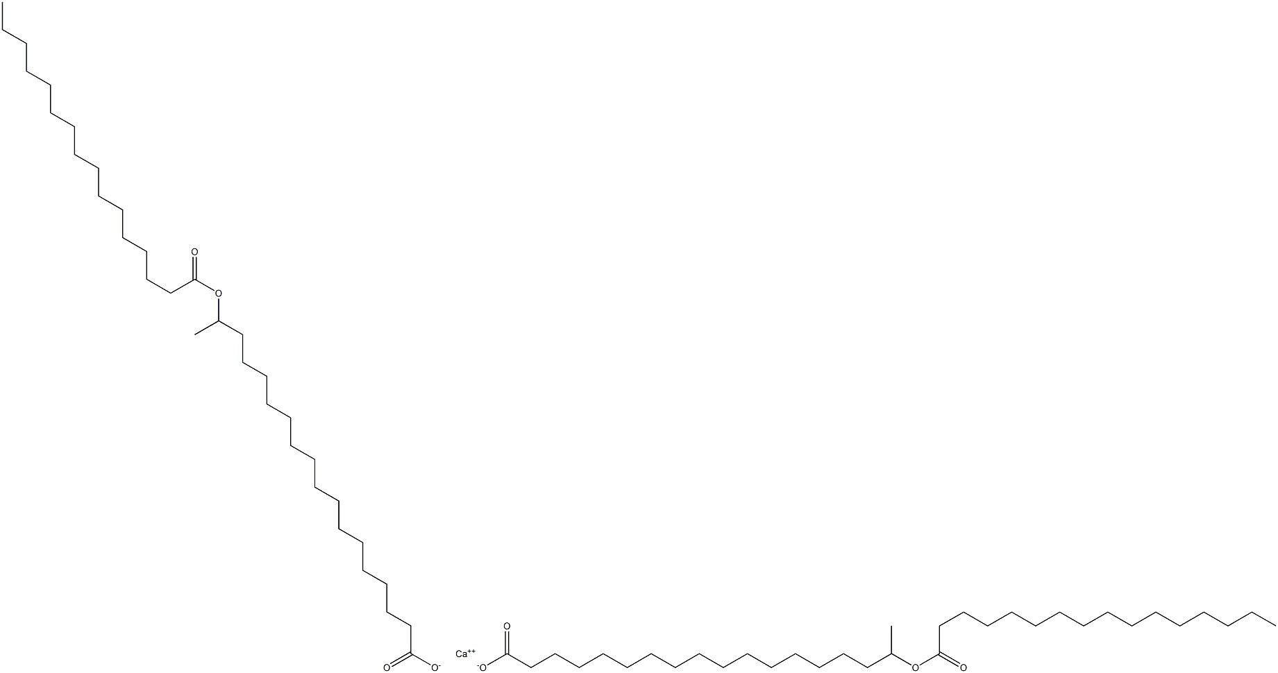 Bis(17-palmitoyloxystearic acid)calcium salt 구조식 이미지