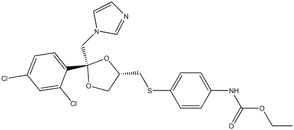 [4-[[[(2S,4S)-2-(2,4-Dichlorophenyl)-2-(1H-imidazol-1-ylmethyl)-1,3-dioxolan-4-yl]methyl]thio]phenyl]carbamic acid ethyl ester Structure