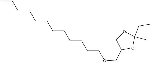 2-Ethyl-2-methyl-4-(2-oxatetradecan-1-yl)-1,3-dioxolane 구조식 이미지