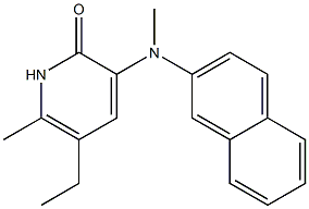 5-Ethyl-6-methyl-3-(2-naphtylmethylamino)-2(1H)-pyridinone 구조식 이미지