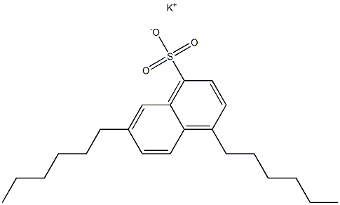 4,7-Dihexyl-1-naphthalenesulfonic acid potassium salt 구조식 이미지