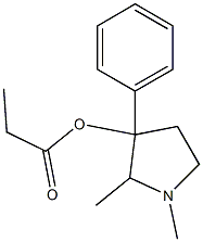 (-)-1,2-Dimethyl-3-phenylpyrrolidin-3-ol propionate 구조식 이미지