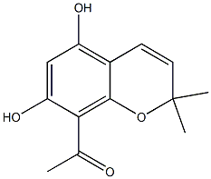 8-Acetyl-2,2-dimethyl-2H-1-benzopyran-5,7-diol Structure