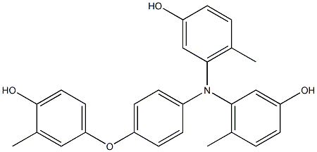 N,N-Bis(3-hydroxy-6-methylphenyl)-4-(4-hydroxy-3-methylphenoxy)benzenamine Structure